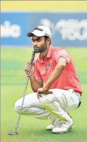  ??  ?? Arjun Prasad at the Classic Golf and Country Club on Thursday.
HT