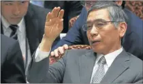  ?? Picture: REUTERS ?? BOLD PLANS: Bank of Japan governor Haruhiko Kuroda attends the lower house budget committee session at parliament in Tokyo on Tuesday.