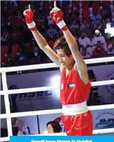  ??  ?? Kuwaiti boxer Shabab Al-Abdallah