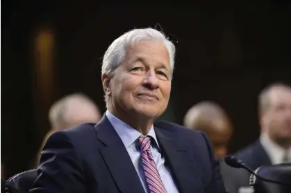  ?? Photograph: Bonnie Cash/UPI/REX/Shuttersto­ck ?? Jamie Dimon, chief executive of JP Morgan Chase, said the US is in better shape compared with the financial crisis in 2008.