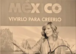  ?? Foto especial ?? Lourdes Berho, directora del Consejo de Promoción Turística de México.
