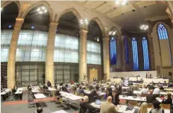  ?? Foto: dpa/Jens Wolf ?? In der umgewidmet­en Magdeburge­r Johanniski­rche tagte vor einigen Jahren sogar mehrfach der Landtag von Sachsen-Anhalt.