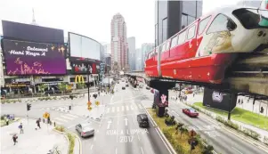  ??  ?? ... Jalan Bukit Bintang in Kuala Lumpur is almost devoid of traffic yesterday morning as most people have yet to return from their Hari Raya Aidilfitri holidays.