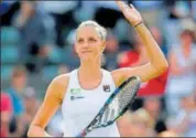  ?? REUTERS ?? Karolina Pliskova became top ranked after Halep lost.