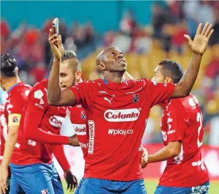  ?? FOTO ?? Juan Fernando Caicedo marcó, ante Envigado, su novena anotación este año con el Medellín. Espera estar fino para la serie de cuartos de final.