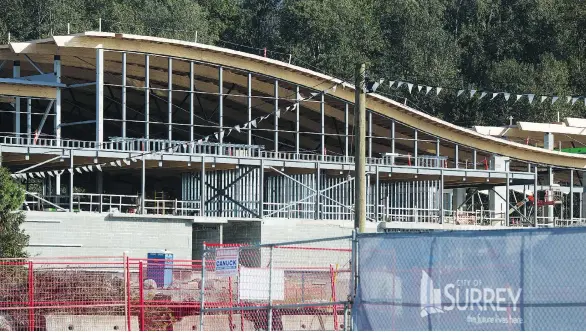  ?? GERRY KAHRMANN ?? Surrey politician­s say one reason taxes have jumped is that they are playing catch-up on building needed facilities, such as the North Surrey Sport and Ice Complex.