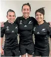  ??  ?? From left: Selica Winiata, Sarah Goss and Kristina Sue all had big years, including winning the Women’s World Cup with the Black Ferns.