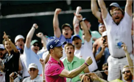  ?? JOHN BAZEMORE / AP ?? Justin Thomas, 24, not only won the FedEx Cup but was also named PGA Tour player of the year after winning five times, including a major. He is ranked No. 4 in the world after starting last season at No. 35.