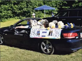  ?? Lara Green-Kaslauskas / For Hearst Connecticu­t Media ?? The Gilbert School held its graduation for the class of 2020 at the Pleasant Valley Drive-In. This year, the ceremony will be held on the school campus.