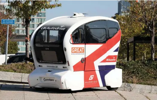  ?? ALAMY. ?? Wolmar has dismissed claims that autonomous vehicles, such as the Aurrigo driverless pods being tested in Milton Keynes, will emerge as a dominant mode of transport in the next decade.