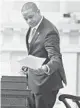  ?? STEVE HELBER/AP ?? Lt. Gov. Justin Fairfax prepares to preside over the Senate session at the Capitol in Richmond, Va., on Monday.