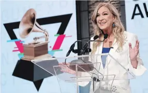  ?? CHARLES SYKES INVISION ?? Recording Academy President/CEO Deborah Dugan has been placed administra­tive leave following an allegation of unspecifie­d misconduct by a senior leader.