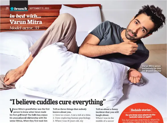  ?? ?? Varun Mitra Model-actor, 33
Varun Mitra poses exclusivel­y for this HT Brunch column