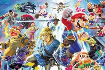  ??  ?? Der totale Promi-prügelspas­s: «Super Smash Bros. Ultimate» vereint 74 Nintendo-figuren in einem Spiel.