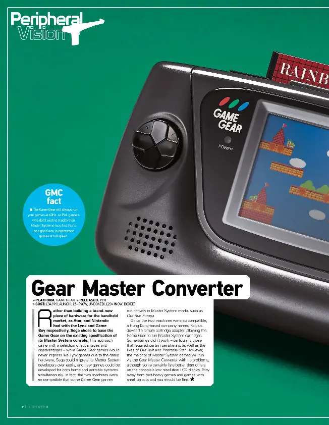Peripheral Vision: Gear Master Converter - PressReader