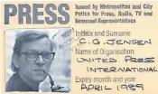  ??  ?? Jensen: ‘a deadline every minute’ was the motto of United Press Internatio­nal