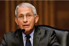  ?? (Getty) ?? White House chief Covid-19 adviser Dr Anthony Fauci says it’s ‘clearly the time’ to develop a universal vaccine