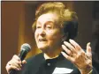  ?? Tyler Sizemore / Hearst Conn. Media file photo ?? Holocaust survivor Judith Altmann shares her story last year.