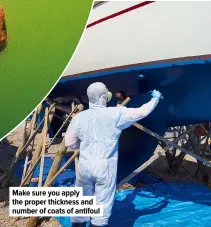  ??  ?? Make sure you apply the proper thickness and number of coats of antifoul