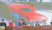  ?? AFP FILE ?? Prime Minister Narendra Modi (centre) with Japanese counterpar­t Shinzo Abe (third from left) at the ground breaking ceremony for the high speed rail project earlier this month.