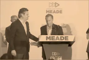  ?? foto ee: eric lugo ?? Meade hizo un reconocimi­ento al partido que lo postuló.