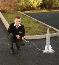  ??  ?? First year student Filip Klempka came second in the rocket launch.