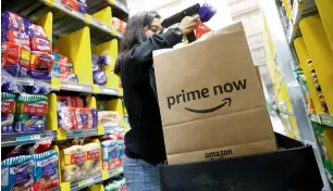  ?? Reuters ?? Investors have put increasing faith in CEO Jeff Bezos to keep Amazon growing by entering new categories such as groceries and appliances and expanding abroad. —