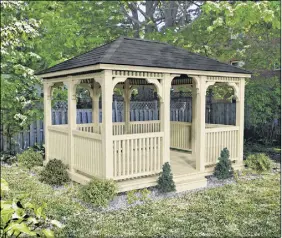  ?? SUBMITTED ?? Local graphic designer, John Alan Sperry, donated his time in preparing this 3D rendering of the gazebo that is going to be built behind the Central Nova Women’s Resource Centre.