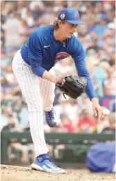  ?? JOHN ANTONOFF/SUN-TIMES ?? A conversati­on with Craig Breslow helped Ryan Borucki decide to join the Cubs.