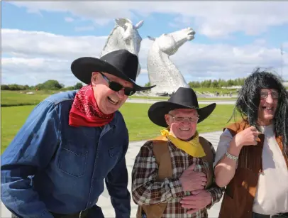  ??  ?? The Falkirk Cowboys get into character again; Seamus Heaney’s poetry did the talking in The Music of What Happens