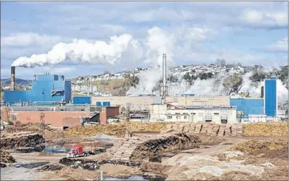  ?? SALTWIRE NETWORK FILE PHOTO ?? The Corner Brook Pulp and Paper mill.