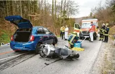  ?? Foto: Thomas Heckmann ?? Ein 55‰Jähriger starb bei diesem Unfall bei Blaustein.