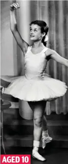  ??  ?? Decades of dance: Barbara Peters in 1948, left, and during her time as a ballet student ten years later