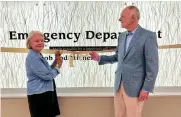  ?? PHOTO SPECIAL TO THE O-N-E ?? Bob and Michele McCreary, whose gift made the CVMC Emergency expansion possible, cut the ribbon in a ceremony on May 1.