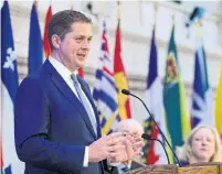  ?? SEAN KILPATRICK THE CANADIAN PRESS ?? Andrew Scheer should note the failing efforts of the Coalition Avenir Québec to make immigratio­n an election issue, Chantal Hébert writes. Polls show it’s a poisoned apple.