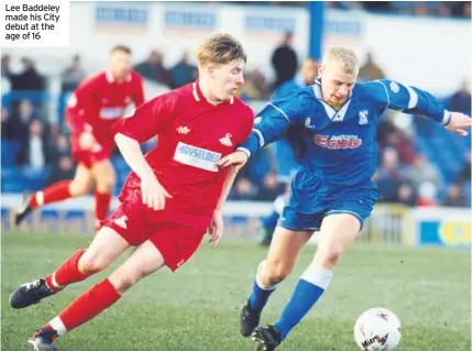  ??  ?? Lee Baddeley made his City debut at the age of 16