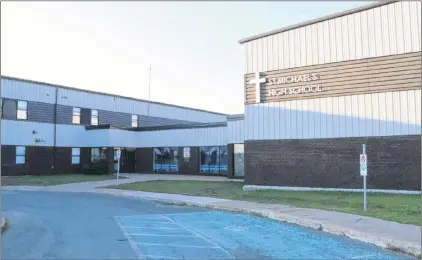  ?? GLEN WHIFFEN/THE TELEGRAM ?? St. Michael’s High School on Bell Island houses Radio Bell Island. The board of directors of Radio Bell Island wants to move the station from the school to the protest of others in the community.