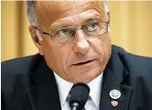  ?? JOSHUA ROBERTS/BLOOMBERG NEWS ?? Rep. Steve King supported the resolution while protesting that he had been misquoted in The New York Times story.