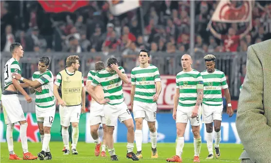  ??  ?? Celtic troop off in midweek after being put to the sword by Bayern Munich.