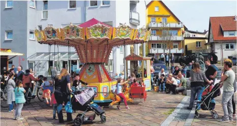  ?? FOTOS: WOLFGANG FATH ?? Nicht nur die Großen, auch die Kleinen hatten Spaß beim Abtsgmünde­r Frühling.