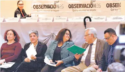  ?? FOTO: ALEX PÉREZ ?? Los delegados de este conjunto de organizaci­ones instaron a los políticos a promover una campaña de respeto.