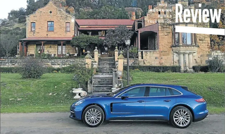 ?? Picture: Thomas Falkiner ?? The Porsche Panamera Sport Turismo adds to the drama at Prynnsberg Manor in the eastern Free State.
