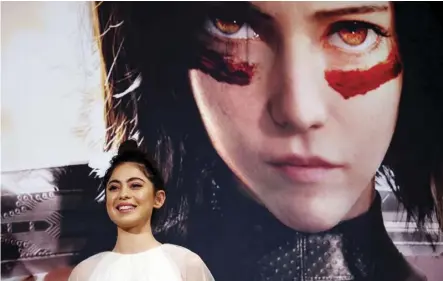  ?? Ahn Young-joon/The AssociATed Press ?? Rosa Salazar broke her ribs while training for months to prepare for the lead in Alita: Battle Angel, a new movie about a cyborg who must learn how to function in a dystopian world.