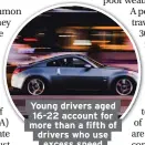  ??  ?? Young drivers aged 16-22 account for more than a fifth of drivers who use excess speed