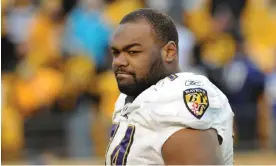  ?? George Gojkovich/Getty Images ?? Michael Oher was the 23rd overall pick in the 2009 NFL draft out of Mississipp­i, and he spent his first five seasons with the Baltimore Ravens, where he won a Super Bowl. Photograph: