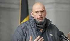  ?? Emily Matthews/Post-Gazette ?? Lt. Gov. John Fetterman has more than $3 million in campaign funds to use as he runs for the Democratic nomination in the Pennsylvan­ia U.S. Senate race.