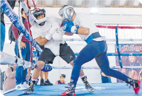  ?? ?? El púgil capitalino tuvo una ardua sesión de sparring.