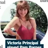  ??  ?? Victoria Principal played Pam Barnes