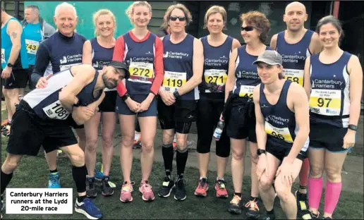  ??  ?? Canterbury Harriers runners at the Lydd 20-mile race