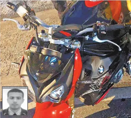  ?? FOTOS REPRODUÇÃO ?? O cabo Leandro ( detalhe) estava de moto quando foi abordado por bandidos no Engenho Novo